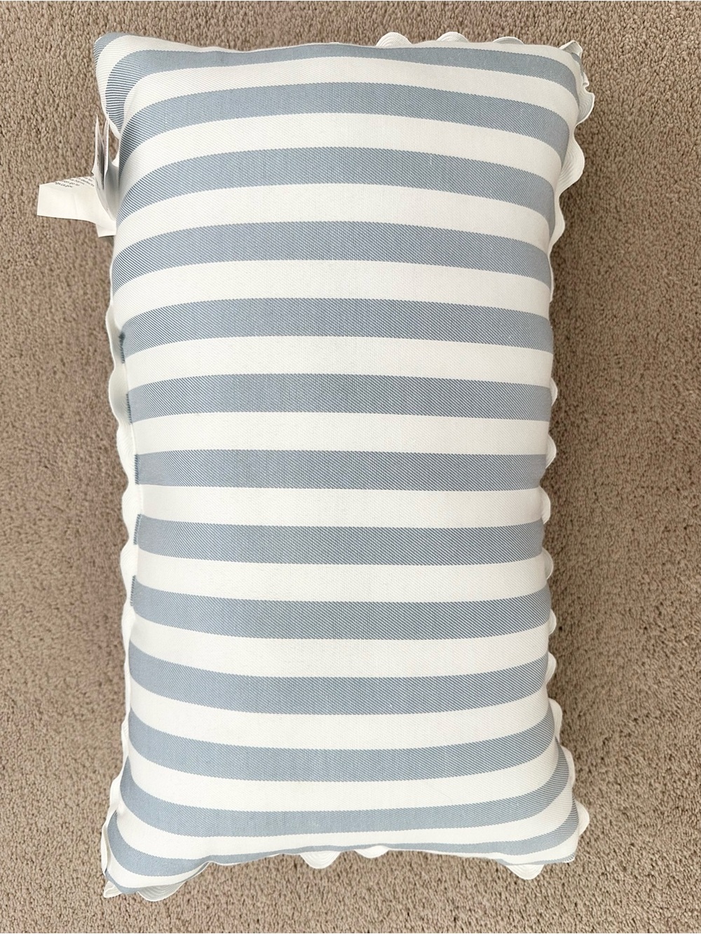 Set of 2 Strawberry Embroidered Blue & White Stripes Indoor/Outdoor Throw Pillow - Picture 16 of 17